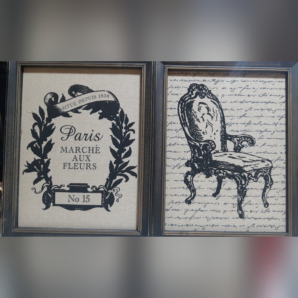 BRAND NEW WITH TAGS Vintage "LOOK"Parisian Wall Art Set of 4